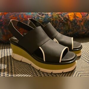 Size 8.5 Sorel Joanie Leather Slingback Platform Sandals